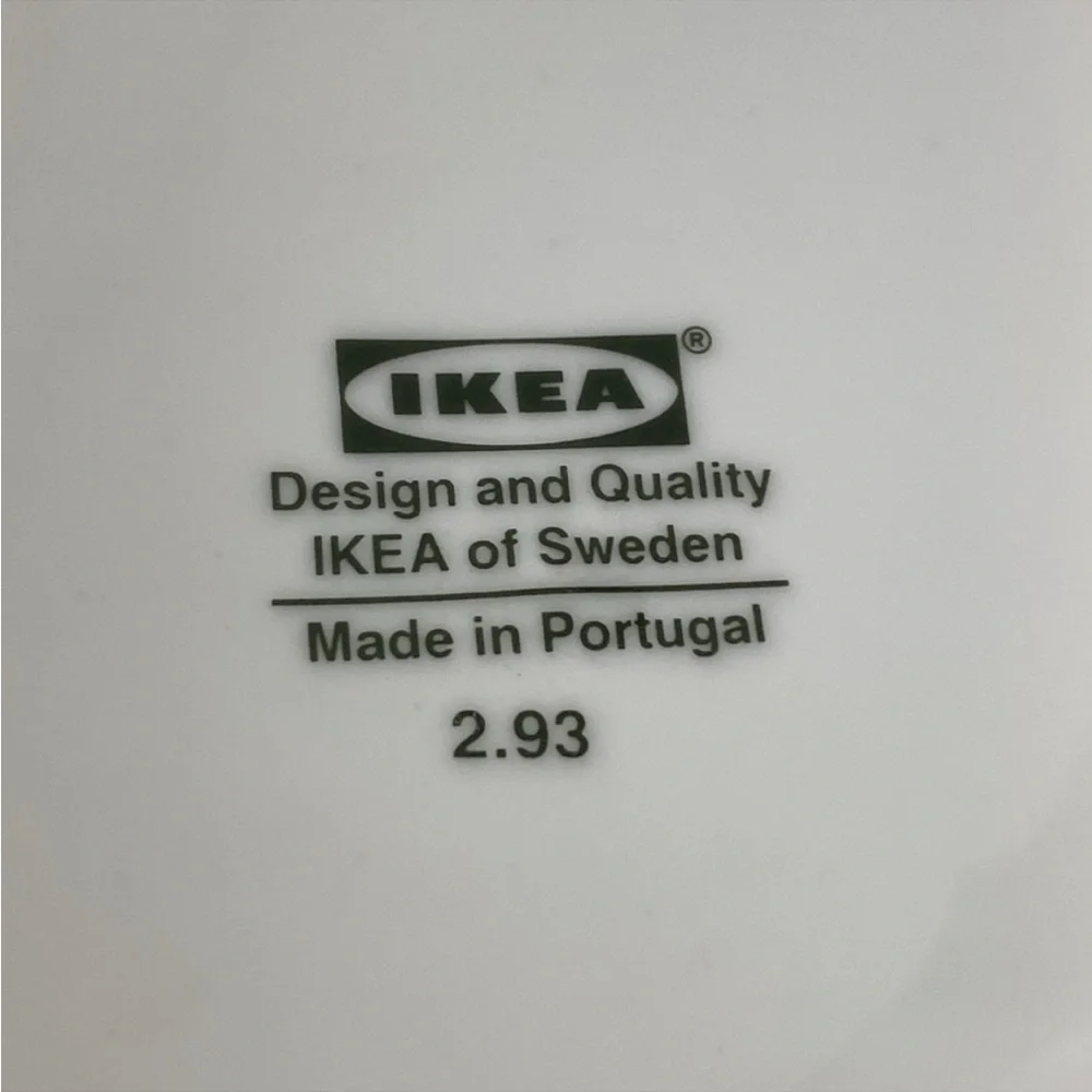 Set of 2 (two) Vintage Christmas IKEA dinner plates made in Portugal
